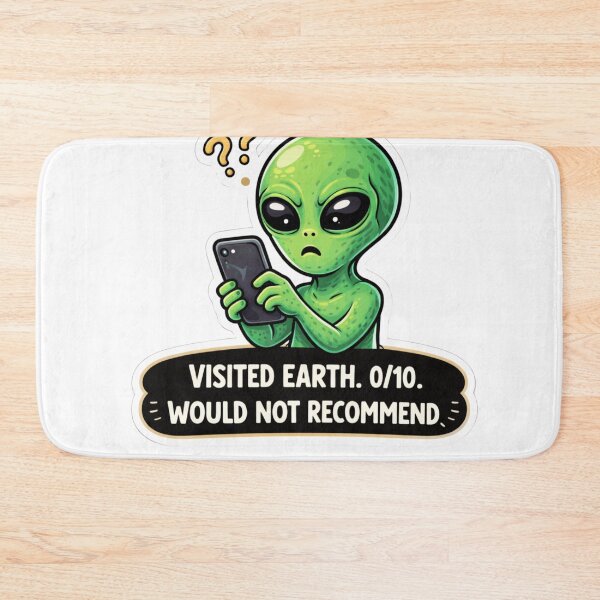 Item preview, Alien Visited Earth Zero Stars Funny Sticker designed and sold by MarchyStudio.