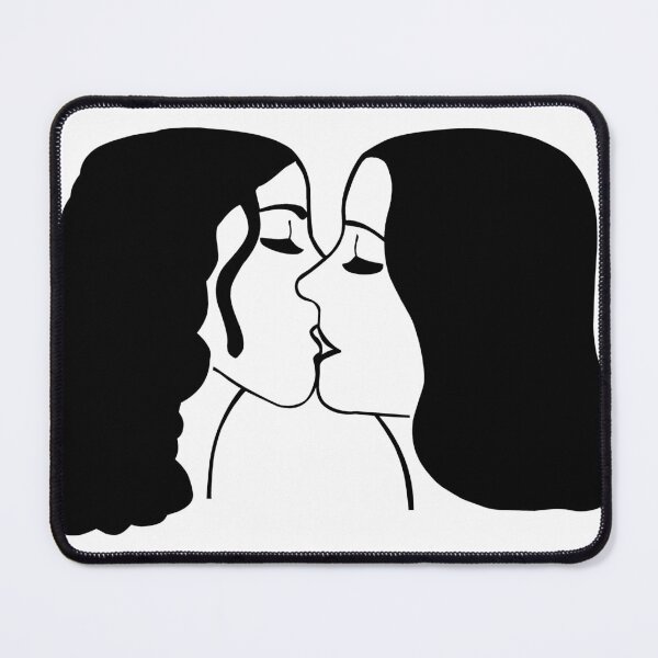 Item preview, Girls Kissing Two Women Kissing Silhouette Romantic Couple designed and sold by sweetsixty.