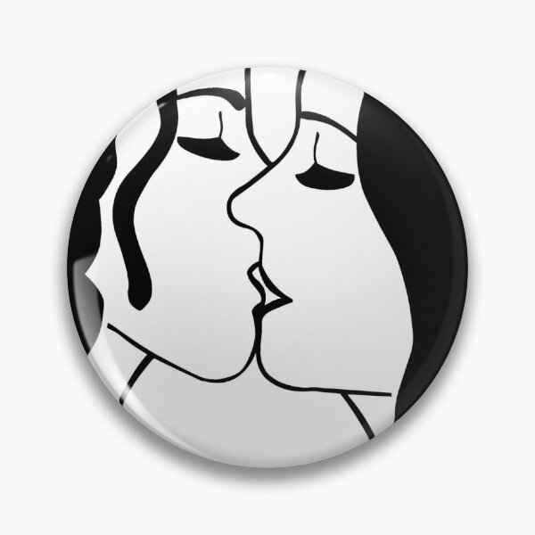 Item preview, Girls Kissing Two Women Kissing Silhouette Romantic Couple designed and sold by sweetsixty.