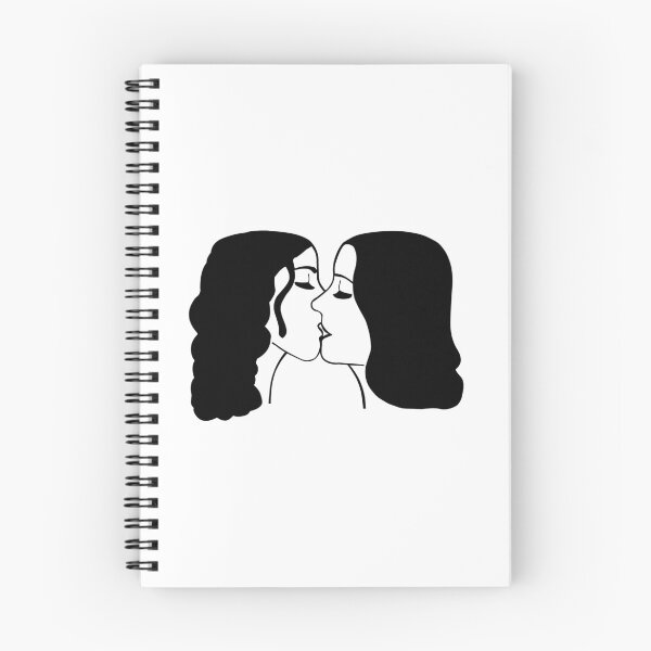Item preview, Girls Kissing Two Women Kissing Silhouette Romantic Couple designed and sold by sweetsixty.