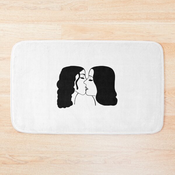 Item preview, Girls Kissing Two Women Kissing Silhouette Romantic Couple designed and sold by sweetsixty.