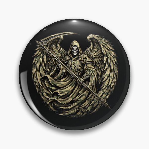 Item preview,  Grim Reaper Digital Camouflage Sticker – Tactical Pixel Camo Skull Reaper Art designed and sold by MaulCabral Designs.