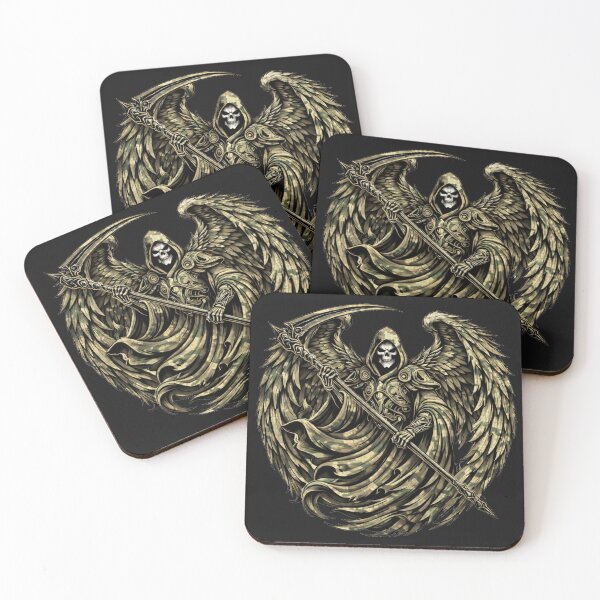 Item preview,  Grim Reaper Digital Camouflage Sticker – Tactical Pixel Camo Skull Reaper Art designed and sold by MaulCabral Designs.
