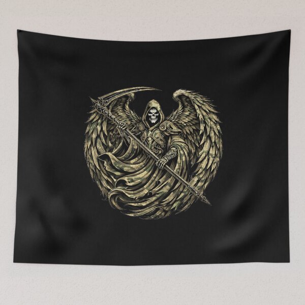 Item preview,  Grim Reaper Digital Camouflage Sticker – Tactical Pixel Camo Skull Reaper Art designed and sold by MaulCabral Designs.