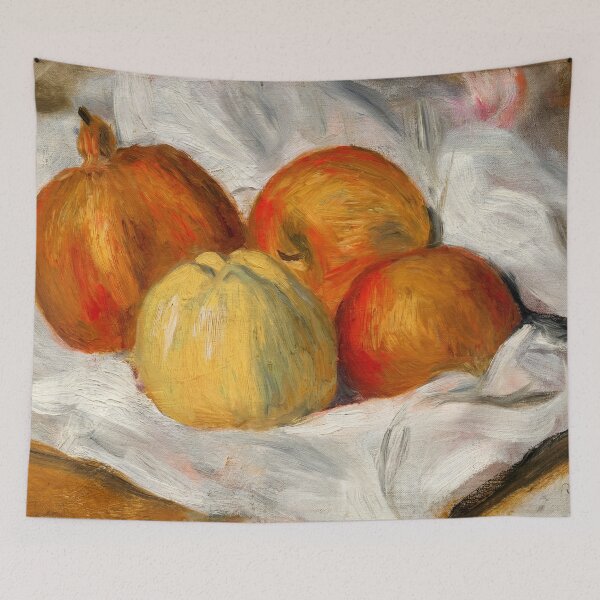 Item preview, Pommes Coing Et Grenade Sur Un Linge by Pierre-Auguste Renoir: Impressionist Still Life Poster designed and sold by artofuniverse.