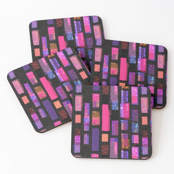 Item preview, Neon Abstract Rectangles On Black designed and sold by bubblegoth.