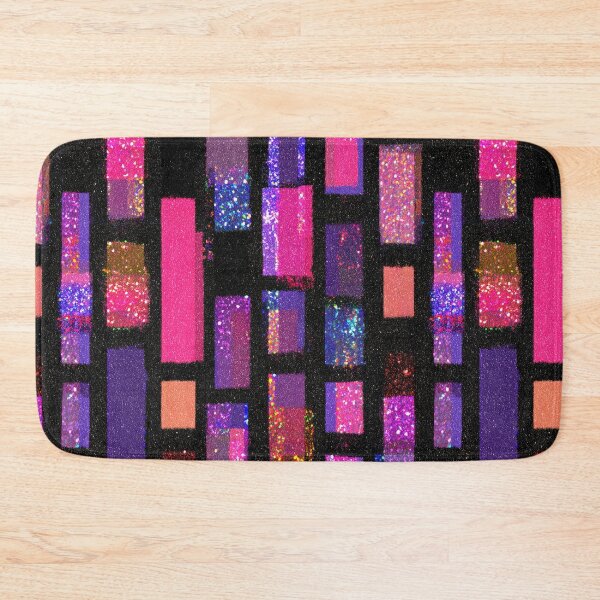 Item preview, Neon Abstract Rectangles On Black designed and sold by bubblegoth.