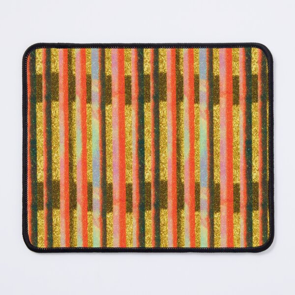 Item preview, Gold Glitter Stripes With Neon Glow designed and sold by bubblegoth.