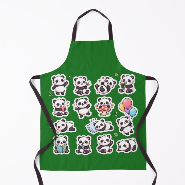 Item preview, Kawaii Panda Sticker Pack - 14 Cute Bamboo Bears Sticker Sheet designed and sold by WowDezign.