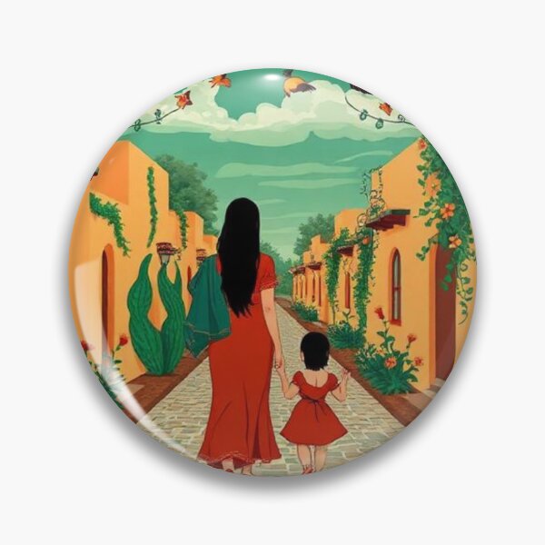 Item preview, Traditional Mexican Folk Art - The Village Path Walk designed and sold by VizualBites.