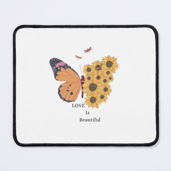 Item preview, Love Is Beautiful – Butterfly Sunflower Aesthetic Design designed and sold by PixelVibe Art.