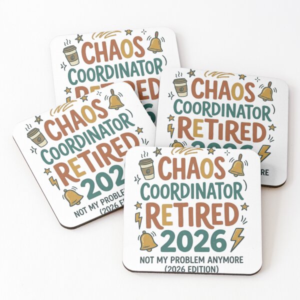 Item preview, Chaos Coordinator Retired 2026 – Funny Teacher & Office Manager Retirement Gift Graphic designed and sold by FarDesign.