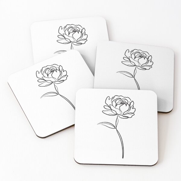 Item preview, Continuous Line Peony – Minimalist Flower Art designed and sold by Noyalita.