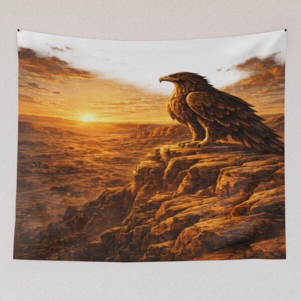 Item preview, Wedgetail Eagle Outback Overlook – Australian Raptor at Sunset designed and sold by PawPrintCustom.