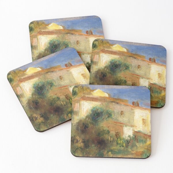 Item preview, Post Office, Cagnes by Pierre-Auguste Renoir: Sunlit Mediterranean Landscape Poster designed and sold by artofuniverse.