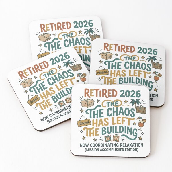 Item preview, The Chaos Has Left The Building Retired 2026 – Funny Retirement Gift & Vacation Graphic designed and sold by FarDesign.