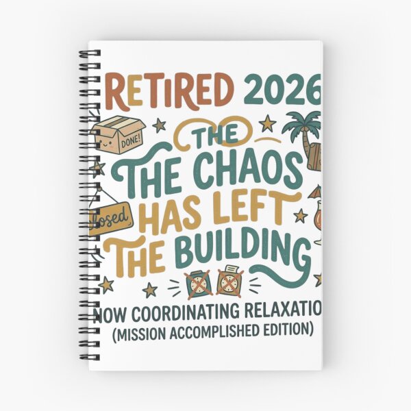Item preview, The Chaos Has Left The Building Retired 2026 – Funny Retirement Gift & Vacation Graphic designed and sold by FarDesign.