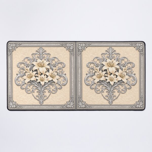 Item preview, Oat & Silver Lily With Damask designed and sold by DesignsByPrnces.