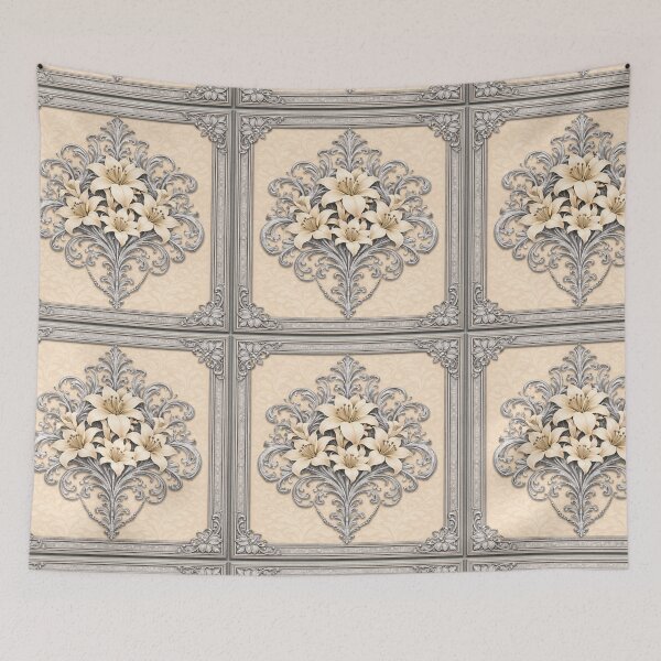 Item preview, Oat & Silver Lily With Damask designed and sold by DesignsByPrnces.