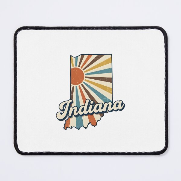 Item preview, Indiana Retro Sunset State Silhouette – Vintage Distressed Design designed and sold by Paper Drip.