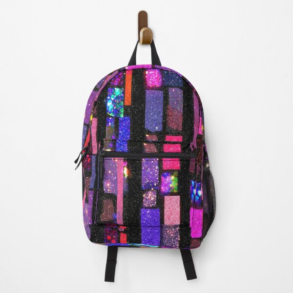 Item preview, Neon Glitter Geometric Grid Pattern designed and sold by bubblegoth.