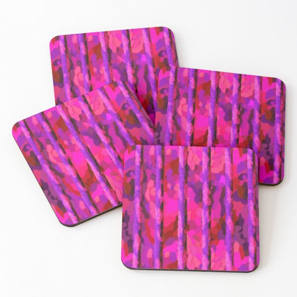 Item preview, Neon Pink Purple Vertical Stripes designed and sold by bubblegoth.