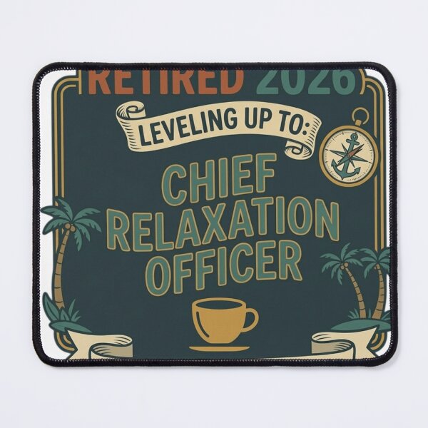 Item preview, Retired 2026 Chief Relaxation Officer – Funny Nautical Retirement & Tropical Vacation Graphic designed and sold by FarDesign.