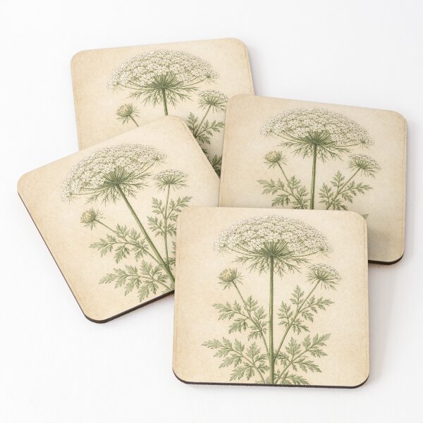 Item preview, Vintage Queen Anne’s Lace Botanical Illustration - Antique Wildflower Print designed and sold by Darlin8888.