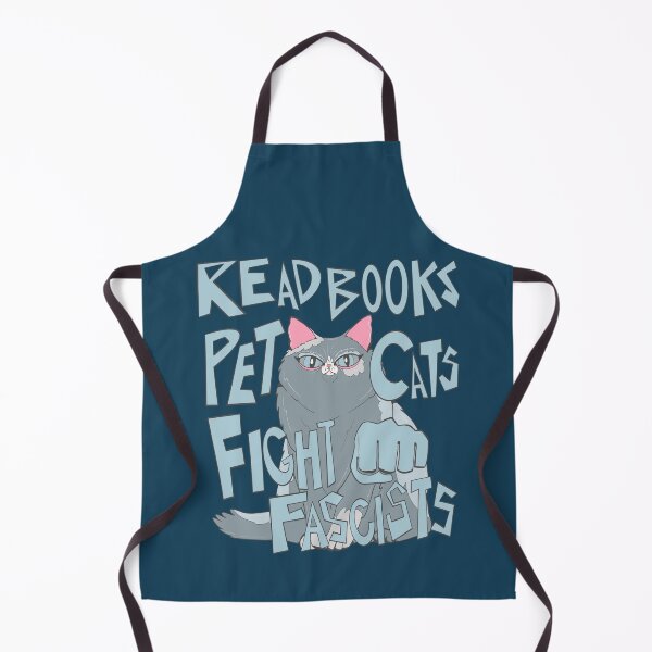 Item preview, read books pet cats fight fascists grey cat designed and sold by crestfallenmermaid.