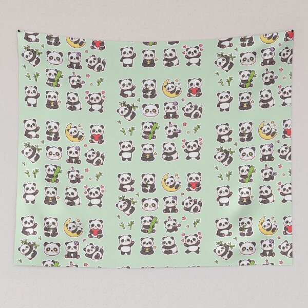 Item preview, Kawaii Panda Sticker Pack - 14 Cute Bamboo Bears Sticker Sheet designed and sold by WowDezign.