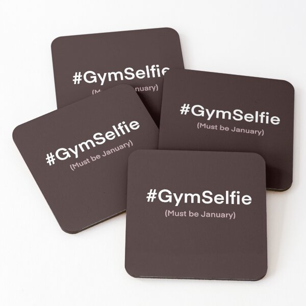 Item preview, January Gym Selfie Obsession – Funny New Year Fitness Resolution Design designed and sold by BearLoveDesign.
