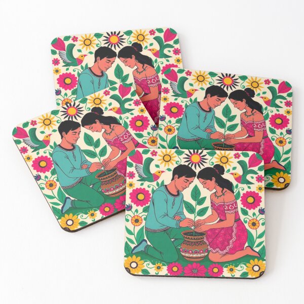 Item preview, Traditional Mexican Folk Art - Planting Together & Growth designed and sold by VizualBites.