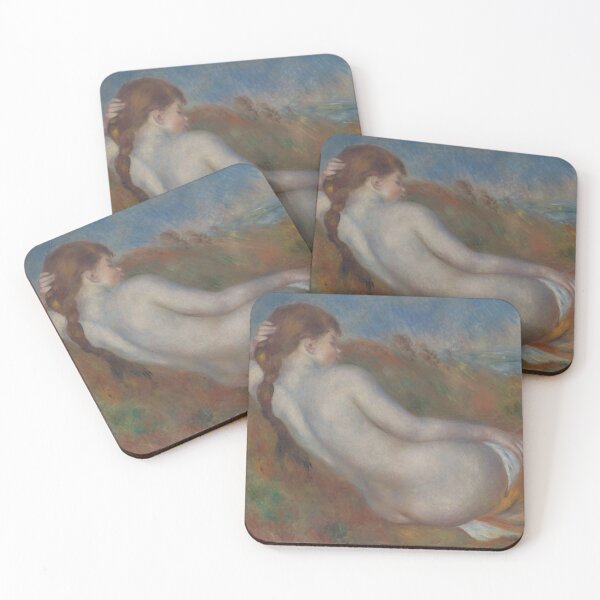 Item preview, Reclining Nude by Pierre-Auguste Renoir: Impressionist Coastal Nude Poster designed and sold by artofuniverse.