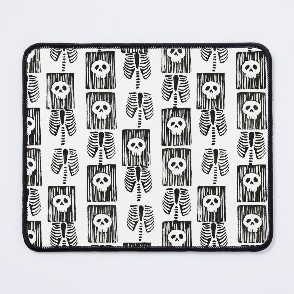 Item preview, Skull and Rib Cage Pattern Block Print designed and sold by Mushroom-Lad.