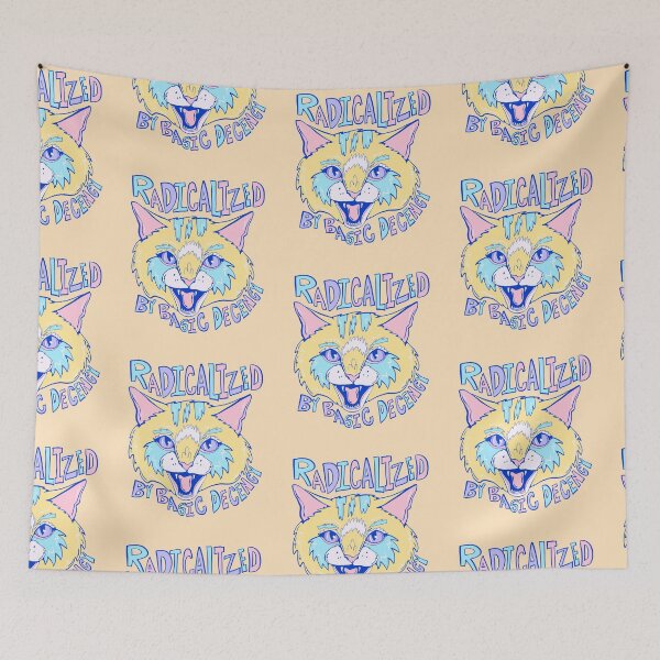 Item preview, Basic Decency- Proud Radical Left Cat - proud progressive liberal cat  designed and sold by crestfallenmermaid.