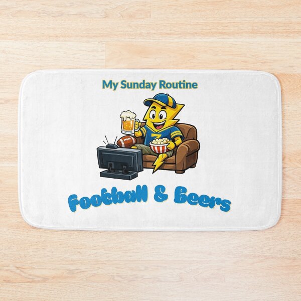 Item preview, Los Angeles Chargers Sunday Routine Football and Beers Game Day T-Shirt designed and sold by ThatFootball12.