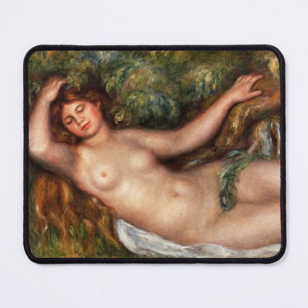 Item preview, Reclining Nudepixel by Pierre-Auguste Renoir: Romantic Impressionist Nude Poster designed and sold by artofuniverse.
