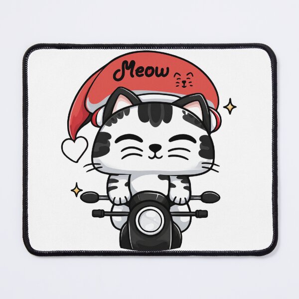 Item preview, Meow - Kitty on the Bike designed and sold by enginewearart.