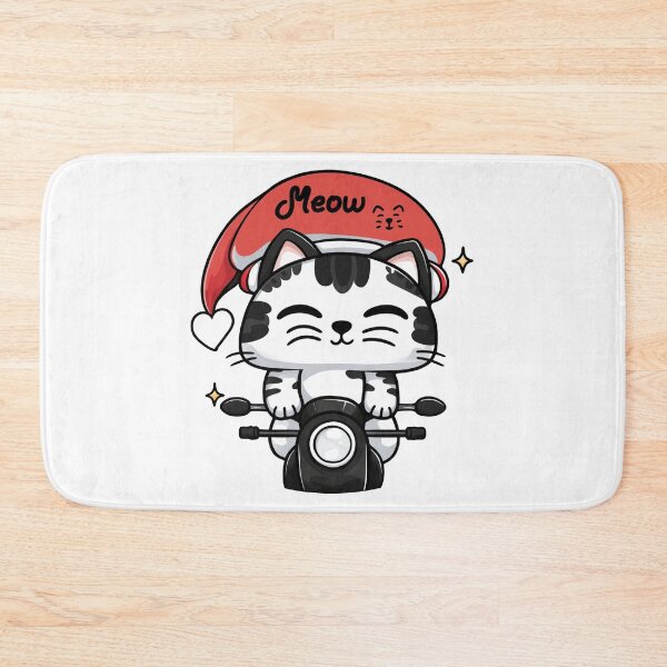 Item preview, Meow - Kitty on the Bike designed and sold by enginewearart.