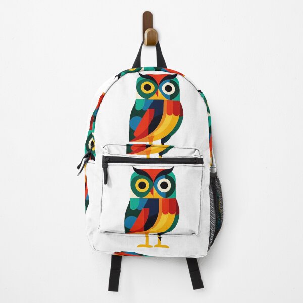 Item preview, Geometric Colorful Owl - Bold Modern Folk Bird Art Print designed and sold by DesignArtist.ia.