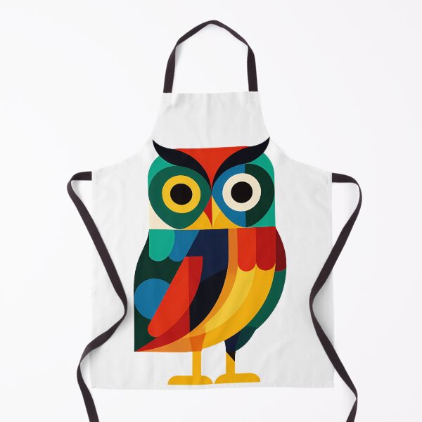 Item preview, Geometric Colorful Owl - Bold Modern Folk Bird Art Print designed and sold by DesignArtist.ia.