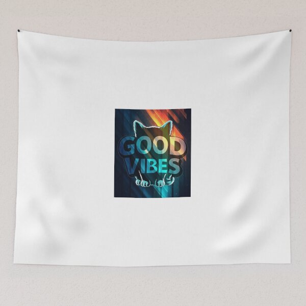 Item preview, The cat with good vibes, lively and colorful designed and sold by Good-Vibes-Off.