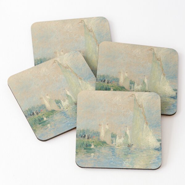 Item preview, Regatta at Argenteuil by Pierre-Auguste Renoir: Serene Impressionist River Scene designed and sold by artofuniverse.