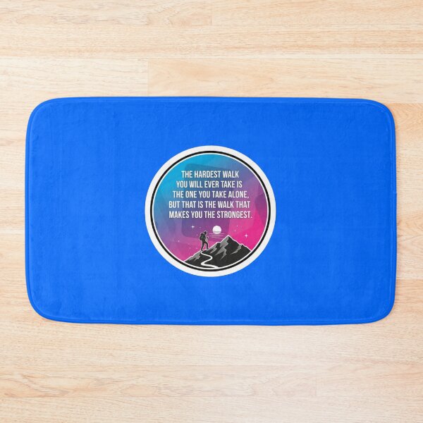 Item preview, Hardest Walk Alone Makes You Strongest Mountain Sticker designed and sold by Nicolae-SCROCIOB-Shop.