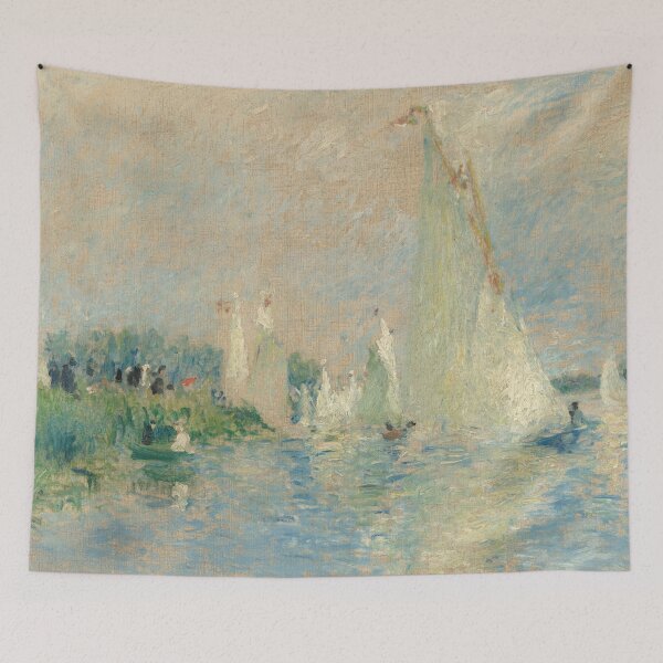 Item preview, Regatta at Argenteuil by Pierre-Auguste Renoir: Serene Impressionist River Scene designed and sold by artofuniverse.