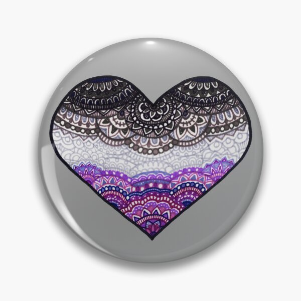 Item preview, Pride Collection: Asexual Pride Flag Heart Mandala designed and sold by GDiEDesigns.