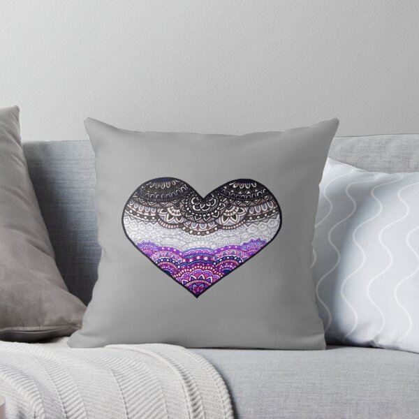 Item preview, Pride Collection: Asexual Pride Flag Heart Mandala designed and sold by GDiEDesigns.