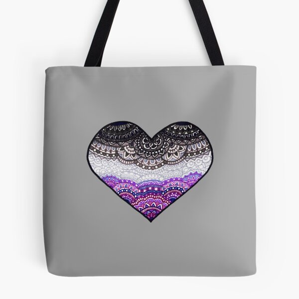 Item preview, Pride Collection: Asexual Pride Flag Heart Mandala designed and sold by GDiEDesigns.