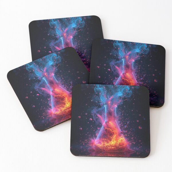Item preview, Neon Chemical Explosion – Abstract Science Art designed and sold by Nela Creative Lab.