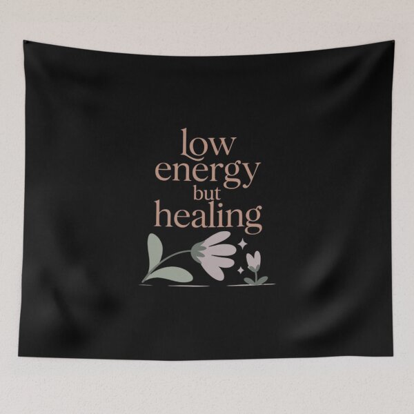 Item preview, Low Energy but Healing – Minimalist Emotional Quote designed and sold by maxiprom.